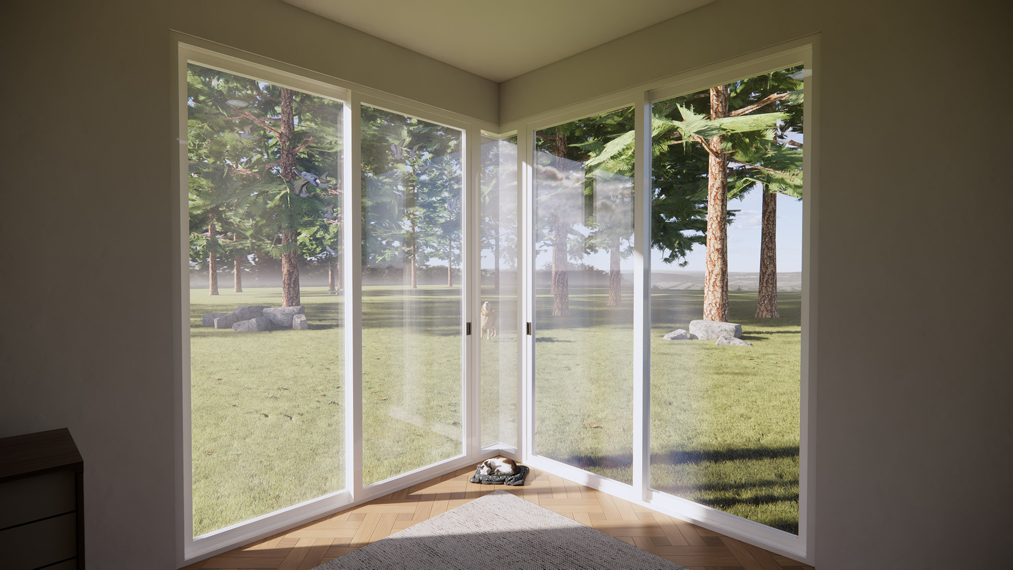 Corner of room after TonyView installation