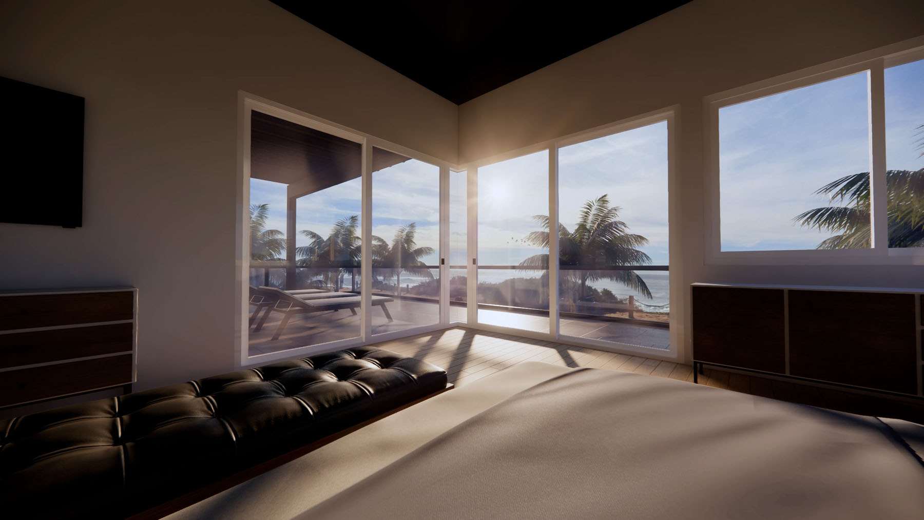 Tropical view with TonyView corner window product