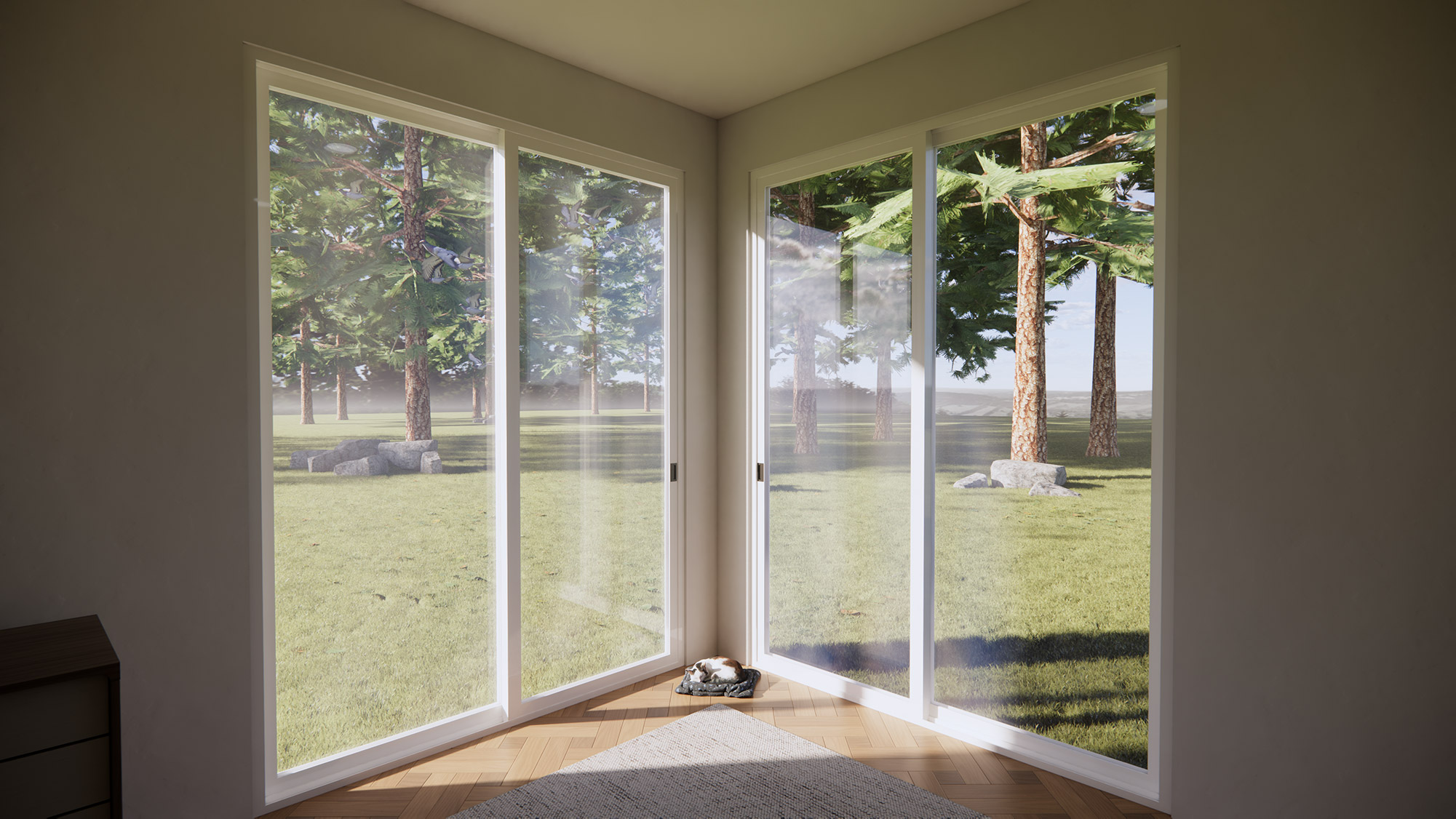 Home prior to TonyView corner window installation