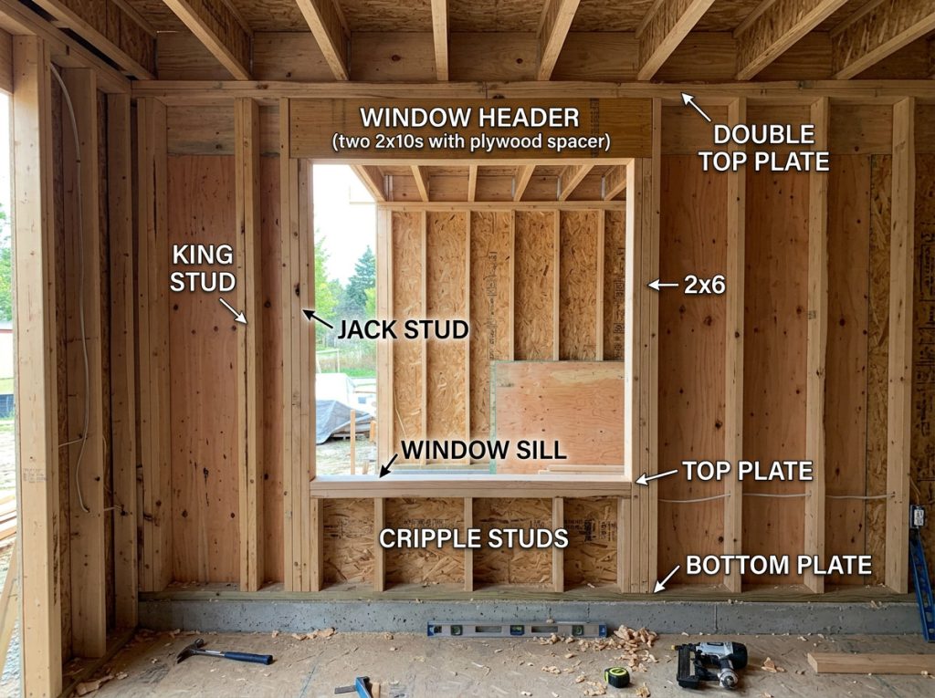 A window in a load bearing wall