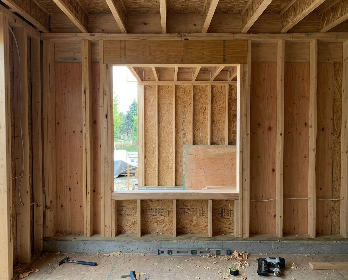 A window in a load bearing wall
